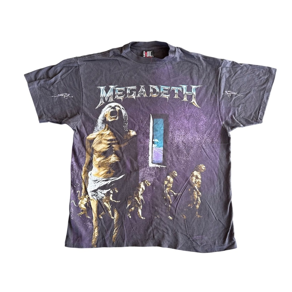 Vintage Megadeth Countdown to Extinction AOP Single Stitch T-Shirt Sz XL REPRINT